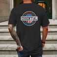 Essential Postal Worker Delivery Service Post Office Mens Back Print T-shirt Gifts for Men