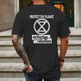 Extinction Rebellion In Green Rebel For Life Climate Change Mens Back Print T-shirt Gifts for Men