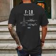 F18 Super Hornet Navy Fighter Attack Jet Mens Back Print T-shirt Gifts for Men