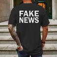 Fake News Bold Text Mens Back Print T-shirt Gifts for Men