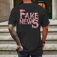 Fake News Distressed Text Mens Back Print T-shirt Gifts for Men