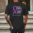 In This Family No One Fights Alone Alzheimer Ribbon Mens Back Print T-shirt Gifts for Men