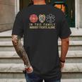 In This Family Nobody Fights Alone Police Firefighter Ems Mens Back Print T-shirt Gifts for Men