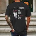 Fanprint Chipper Jones Legends Are Born In April Mens Back Print T-shirt Gifts for Men