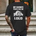 My Favorite People Call Me Lolo Filipino Grandpa Gift Mens Back Print T-shirt Gifts for Men