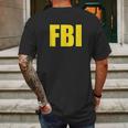 Fbi Federal Bureau Of Investigation Logo Mens Back Print T-shirt Gifts for Men