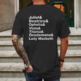 Female Characters Of William Shakespeare Plays Mens Back Print T-shirt Gifts for Men