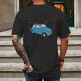 Fiat 500 Classic Vintage Car Mens Back Print T-shirt Gifts for Men