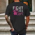 Fight Like A Girl Canker Boxing Glove Mens Back Print T-shirt Gifts for Men