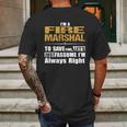 Fire Marshal Mens Back Print T-shirt Gifts for Men