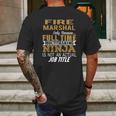 Fire Marshal Ninja Mens Back Print T-shirt Gifts for Men