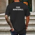 Fire Marshall Mens Back Print T-shirt Gifts for Men