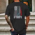 Fishing Rod Hunting Rifle America Flag Shirt Mens Back Print T-shirt Gifts for Men