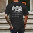 Five Things About My Husband Creative 2022 Gift Mens Back Print T-shirt Gifts for Men