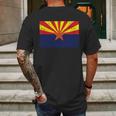 Flag Of Arizona Vintage Mens Back Print T-shirt Gifts for Men