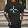 Fleur De Lis Using Lyrics To When The Saints Go Marching Mens Back Print T-shirt Gifts for Men