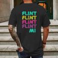 Flint Michigan Fun Gift From Your Hometown Mens Back Print T-shirt Gifts for Men