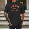 Florida Vs All Yall - Represent The Gator State Mens Back Print T-shirt Gifts for Men