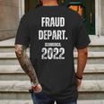 Fraud Department Scamerica Mens Back Print T-shirt Gifts for Men