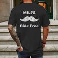 Free Mustache Rides Milfs Ride Free Graphic Design Printed Casual Daily Basic Mens Back Print T-shirt Gifts for Men