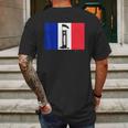 French Flag Guillotine France Paris Bastille Day Mens Back Print T-shirt Gifts for Men