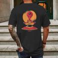 Funny Alien Meditation Monk Mens Back Print T-shirt Gifts for Men