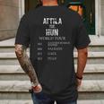 Funny Ancient World Tour History Gift Attila The Hun Mens Back Print T-shirt Gifts for Men