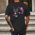 Funny Cheshire Faced Cat Mens Back Print T-shirt Gifts for Men