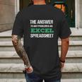 Funny Excel Spreadsheet Mens Back Print T-shirt Gifts for Men