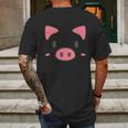 Funny Halloween Cute Piggy Face Halloween Costume Mens Back Print T-shirt Gifts for Men