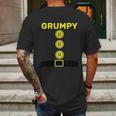 Funny Halloween Grumpy Dwarf Halloween Costume Mens Back Print T-shirt Gifts for Men