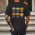 Funny Halloween Halloween Pandemic Pumpkin Mask Funny Cute Mens Back Print T-shirt Gifts for Men