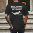 Funny Model Airplane For Model Plane Builder Mens Back Print T-shirt Gifts for Men