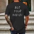 Funny Not Your Habibi Arabic Mens Back Print T-shirt Gifts for Men