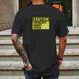 Funny Novelty Caution Sign Invincible Rabbit Ahead Mens Back Print T-shirt Gifts for Men