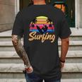 Funny Retro Surfing Logo Mens Back Print T-shirt Gifts for Men