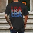 Funny Retro Usa Logo Mens Back Print T-shirt Gifts for Men