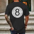 Funny Retro Vintage 8 Ball Logo Mens Back Print T-shirt Gifts for Men