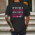 Funny Sewing If You See A Seam Ripper Quilting Mens Back Print T-shirt Gifts for Men