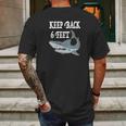 Funny Shark Keep 6 Feet Back Social Distancing Mens Back Print T-shirt Gifts for Men