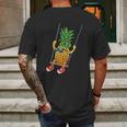 Funny Swinging Pineapple Swinger Mens Back Print T-shirt Gifts for Men