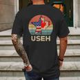 Funny Useh America Canada Flag American Canadian Mens Back Print T-shirt Gifts for Men