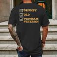 Funny Veteran Grumpy Old Vietnam Veteran Mens Back Print T-shirt Gifts for Men