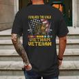 Funny Vietnam Veteran With Us Flag Gift With Combat Boots Patriotic Gift Mens Back Print T-shirt Gifts for Men