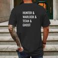 Gamer Hunter Warlock Titan Ghost Destiny Mens Back Print T-shirt Gifts for Men