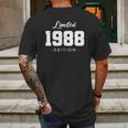 Gift For 33 Years Old 1988 Limited Edition 33Rd Birthday Mens Back Print T-shirt Gifts for Men