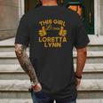 This Girl Loves Loretta Lynn Mens Back Print T-shirt Gifts for Men