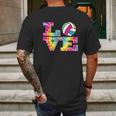 Girls Volleyball Tie Dye Love Colorful For Teenagers Mens Back Print T-shirt Gifts for Men