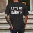 Lets Go Darwin Vintage Logo Mens Back Print T-shirt Gifts for Men