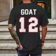 The Goat 12 Jersey 5 Time Champ New England Football Mens Back Print T-shirt Gifts for Men